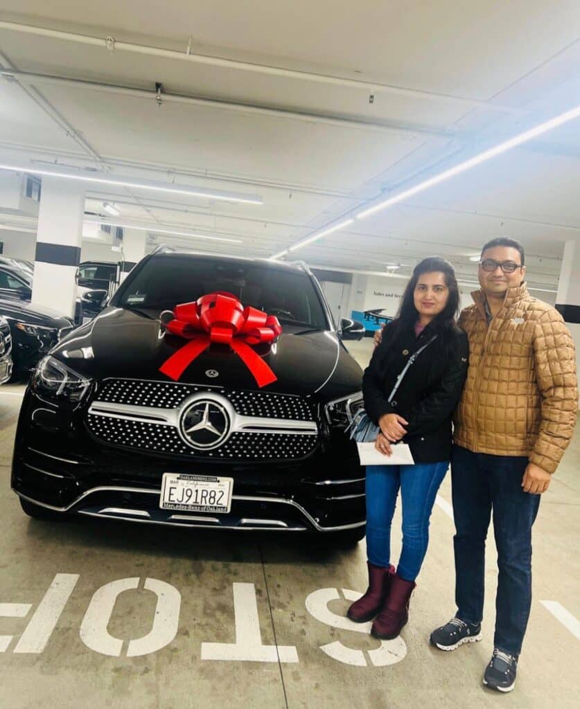 A Car Concierge Pro client taking delivery