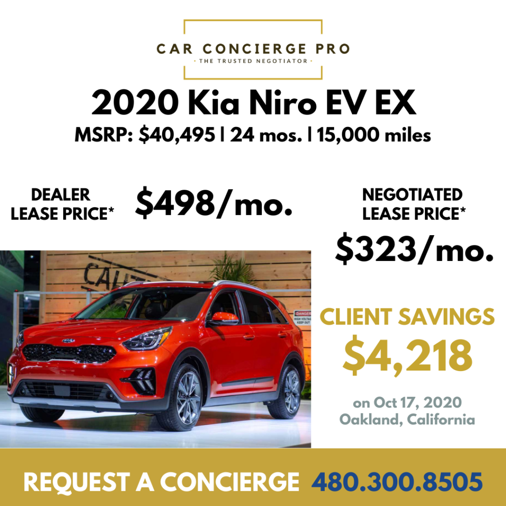 Car Concierge Pro | Car Buying Service | Best Car Deals | 2020 Kia Niro EV EX | $4,218 in savings