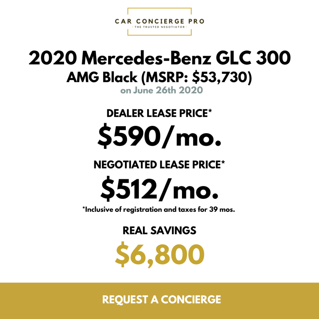 Best Car Deals | 2020 Mercedes-Benz GLC 300 | $6,800 in savings