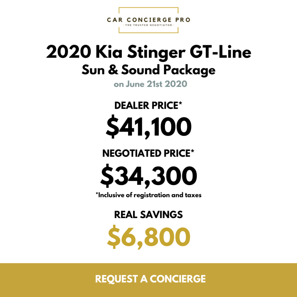 Best Car Deals | 2020 Kia Stinger GT-Line | $6,800 in savings