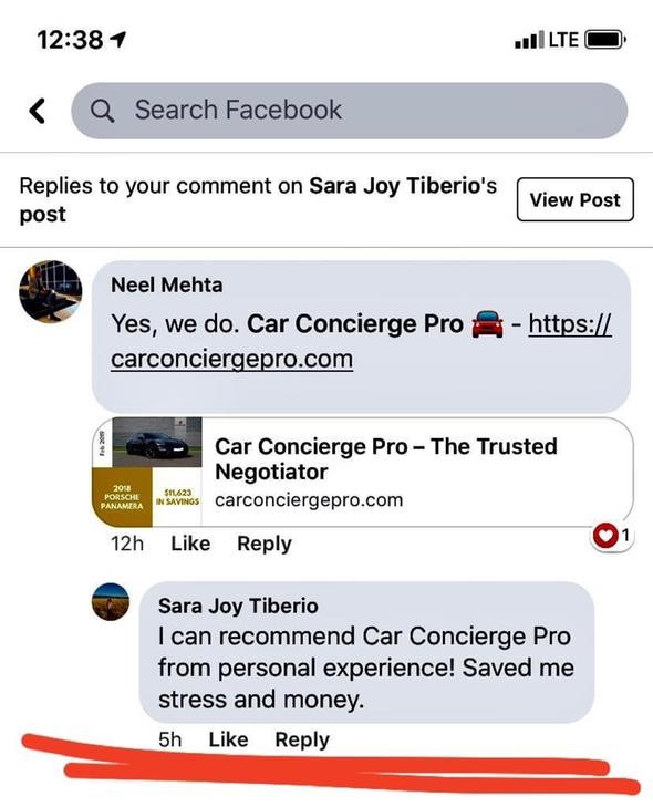 Car Concierge Pro Reviews | Car Buying Service Reviews | Best Car Deals Reviews | Facebook Reviews