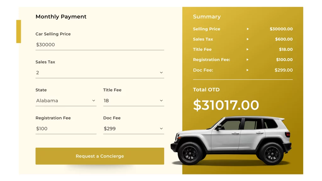 out the door calculator 1