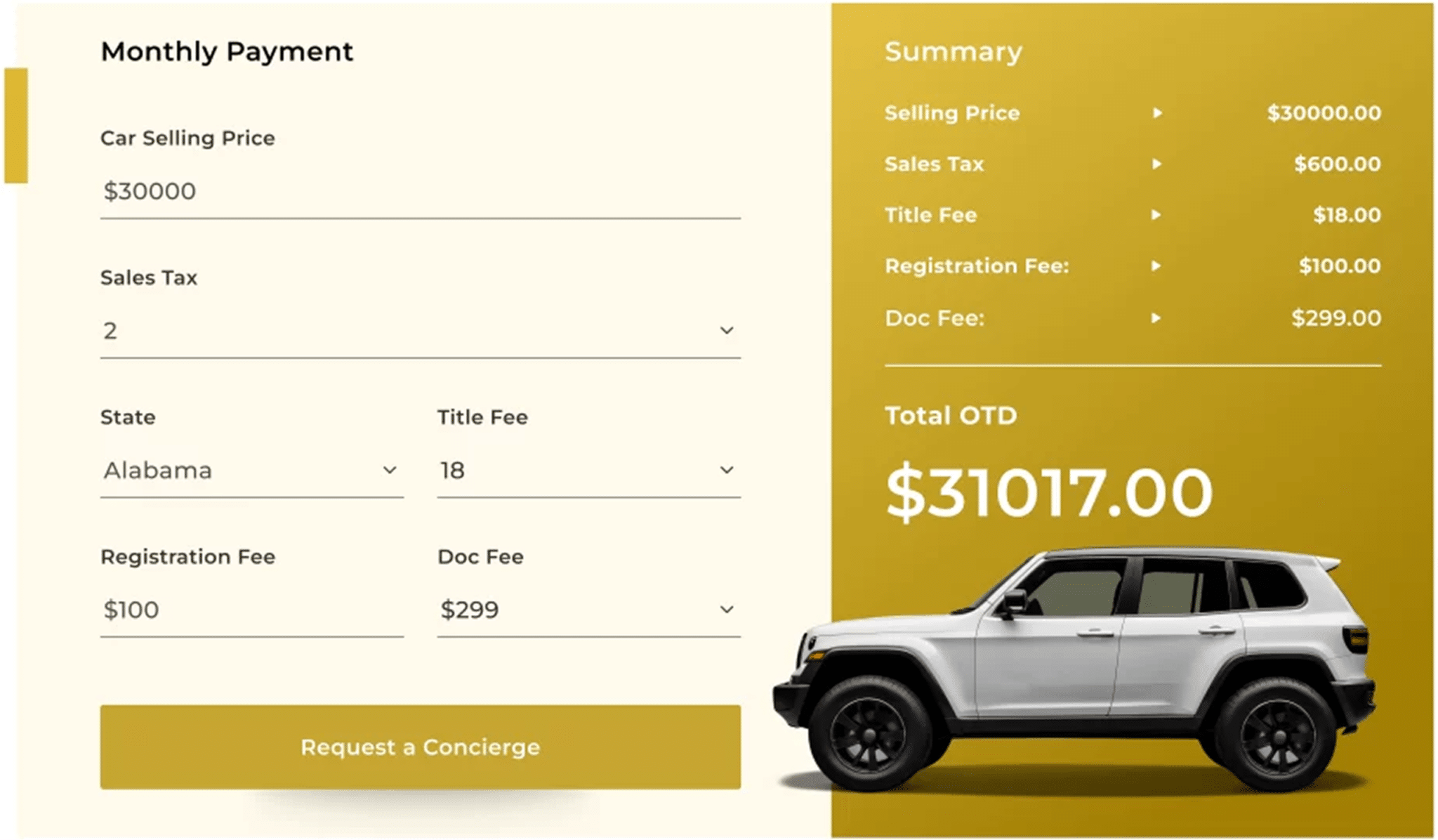 ‘Out-the-door’ Calculator