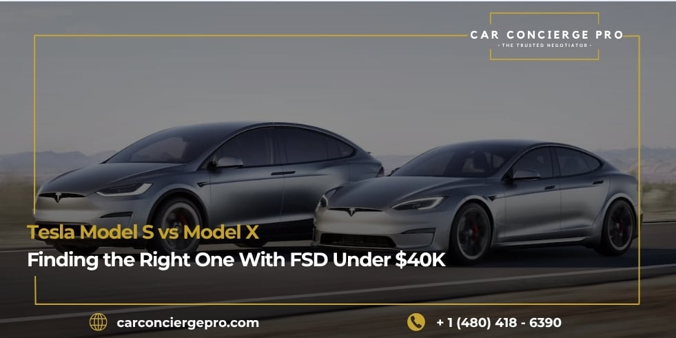 A Tesla Model S and Model X compared for a used purchase